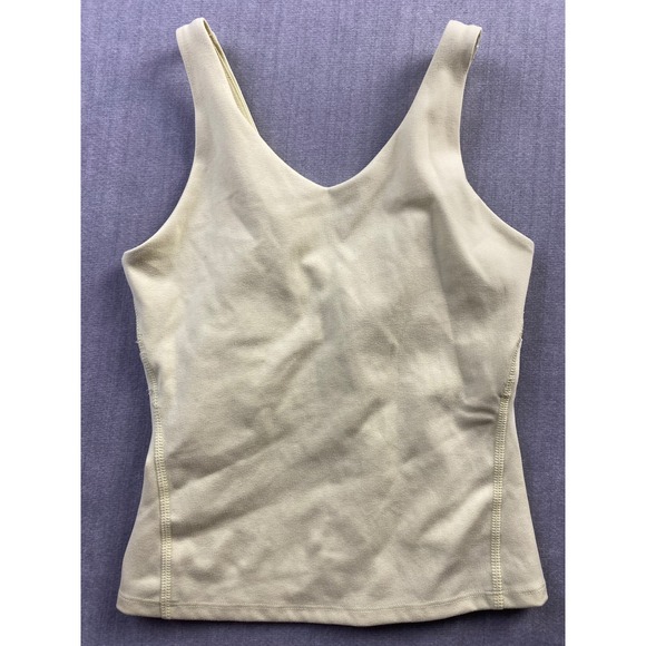 all in motion Other - All In Motion Girls Butter Yellow V-Neck Active Tank Top Shelf Bra Size S 6/7